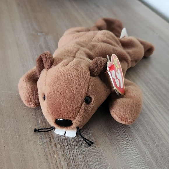 🦫 Ty Beanie Baby – Bucky the Beaver (1995) Vintage Collectible • Adorable Plush - Picture 1 of 12